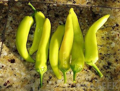 Pepper Seeds - HUNGARIAN YELLOW HOT WAX - Canary Yellow Chili - 40 Seeds